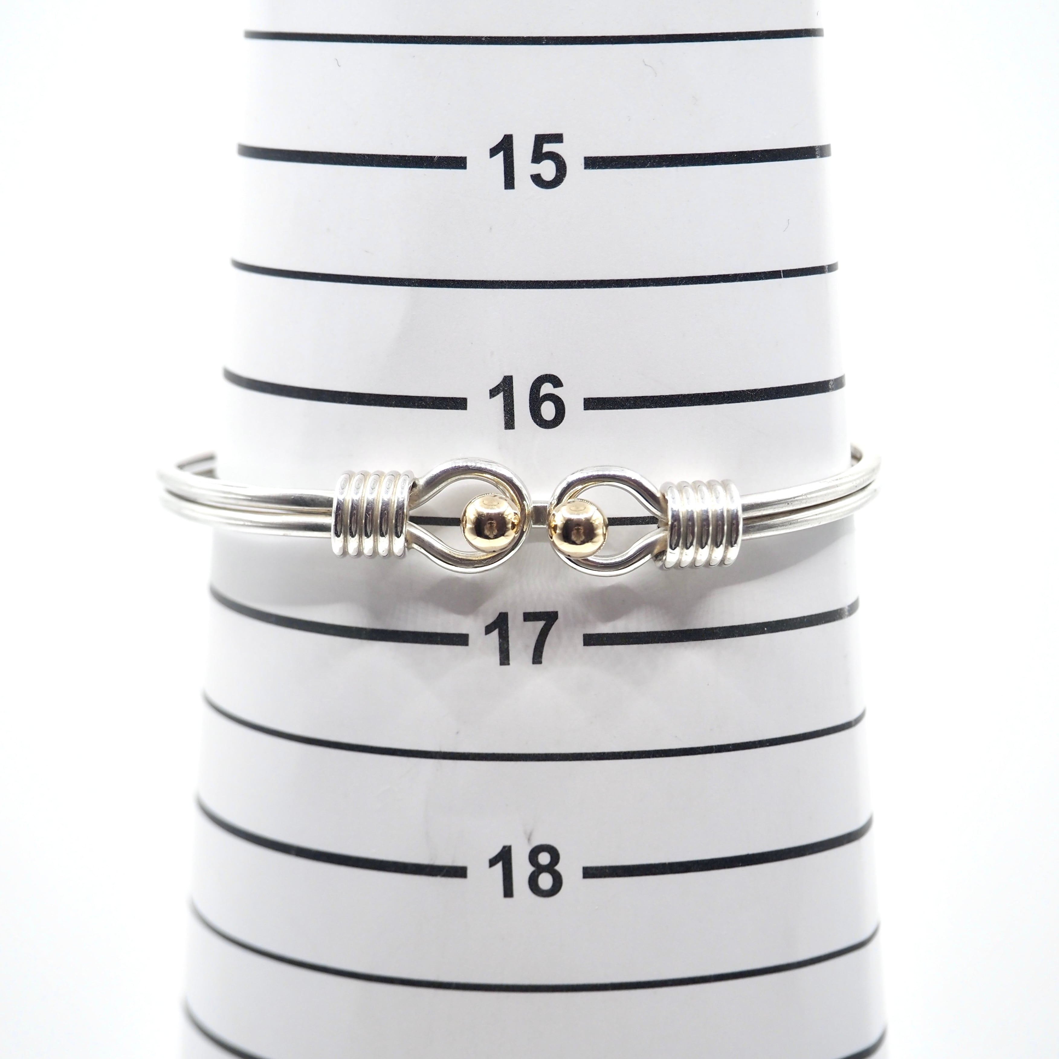 Tiffany&Co. ダブルフック バングル シルバー925 K18 ティファニー