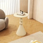 サイドテーブル　ラウンドサイドテーブル　おしゃれ　モダン　丸型　丸い　スリム　直径40cm　北欧　木目調　屋外　庭　ミニテーブル