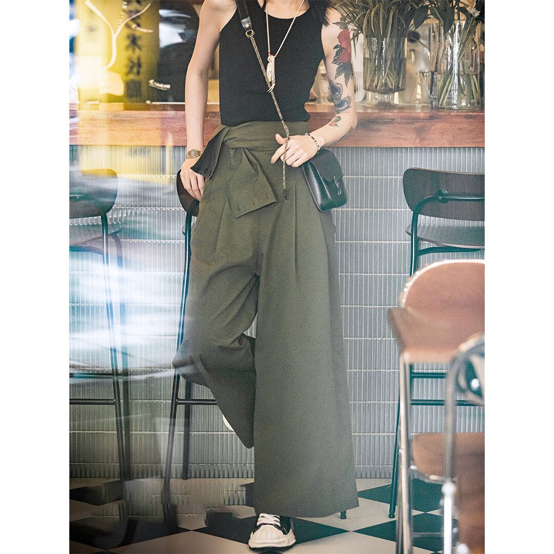 アーミーベルトワイドパンツ K0347