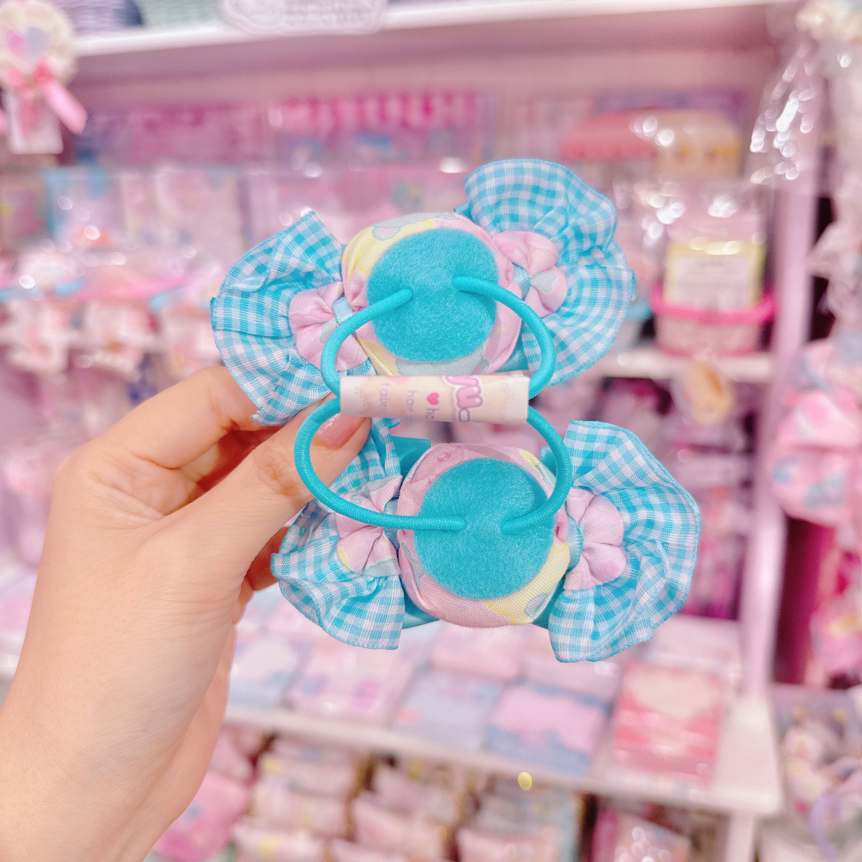 【D8】75-15キャンディリボンツインヘアゴム