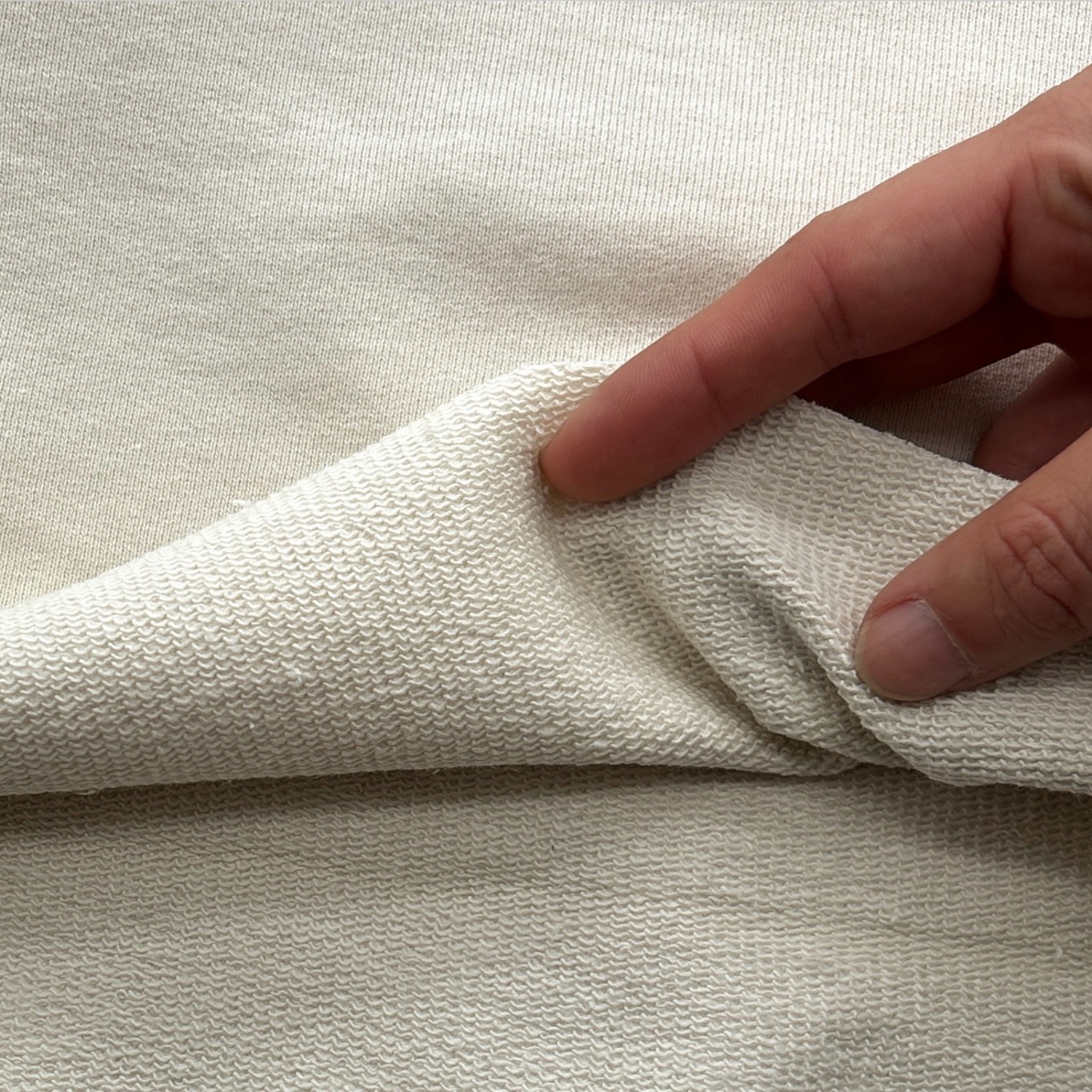 ★AM061◆2m◆ラスト1点!綿100%裏毛ニット生地◆グレー