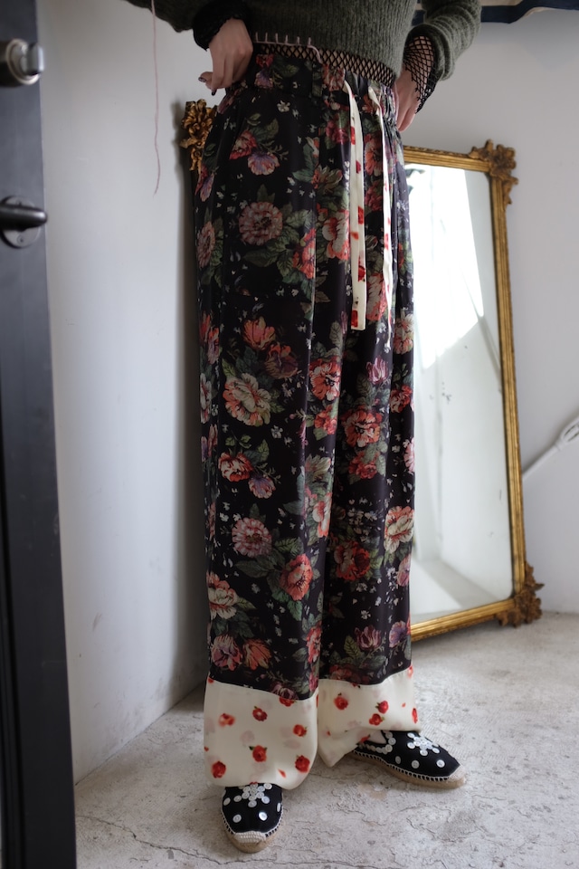 [CURRENTAGE]flower print pants