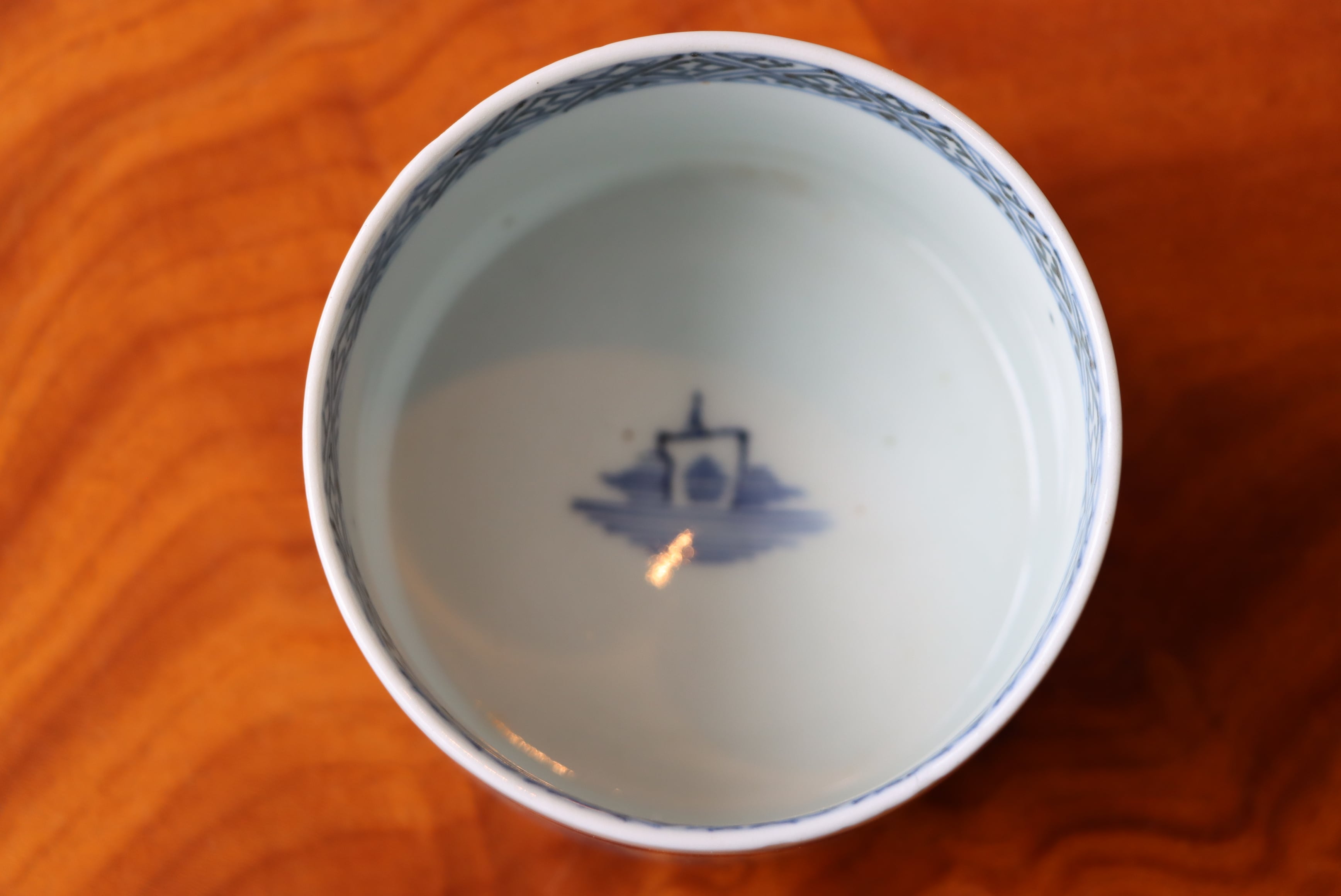 半筒茶碗 古伊万里 染付 楼閣山水文 向付 | (有)新原美術 半筒茶碗 古伊万里 染付 楼閣山水文 向付 | (有)新原美術