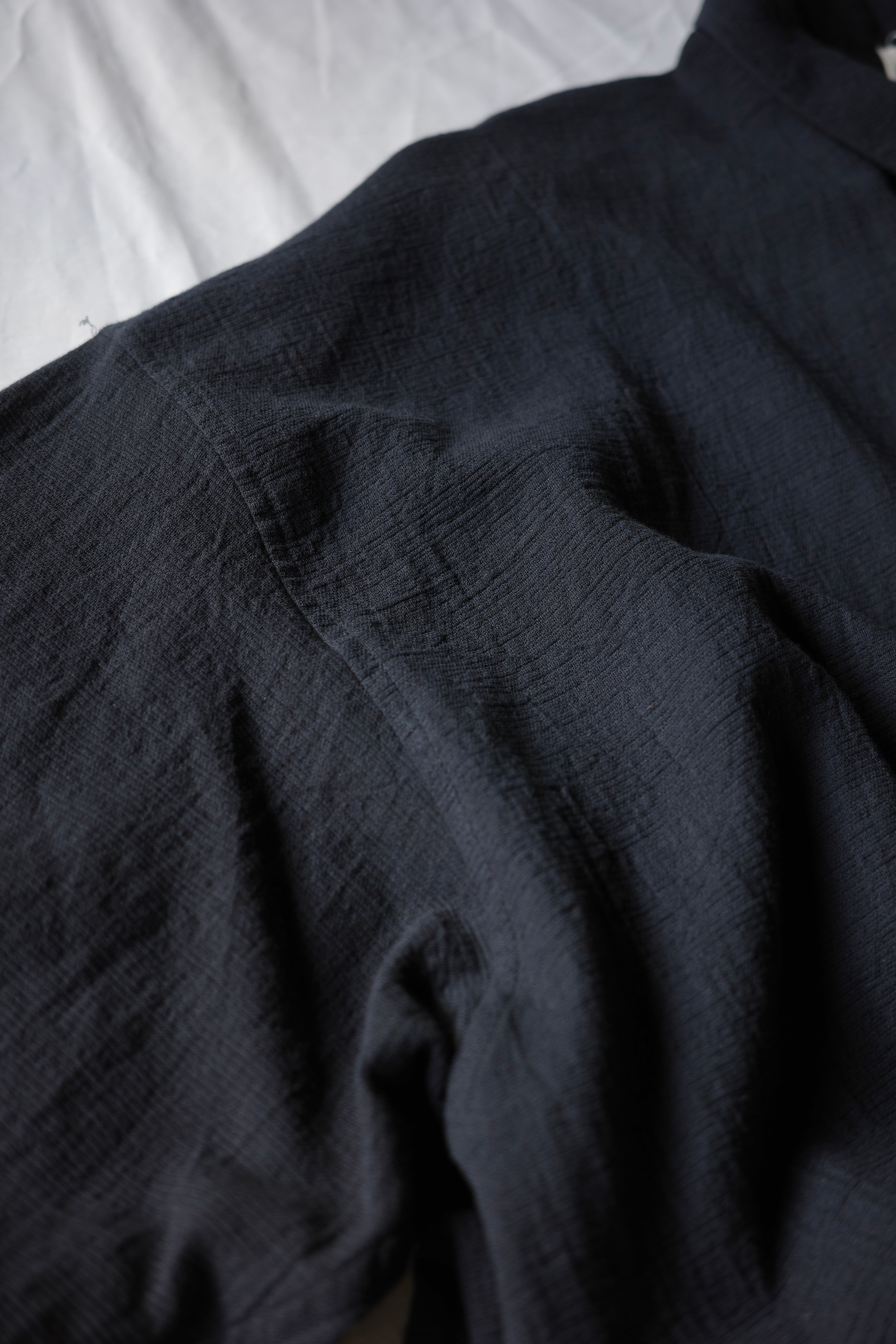 O project【WIDE FIT SHIRT/ WASHED PANAMA COTTON LINEN -Midnight