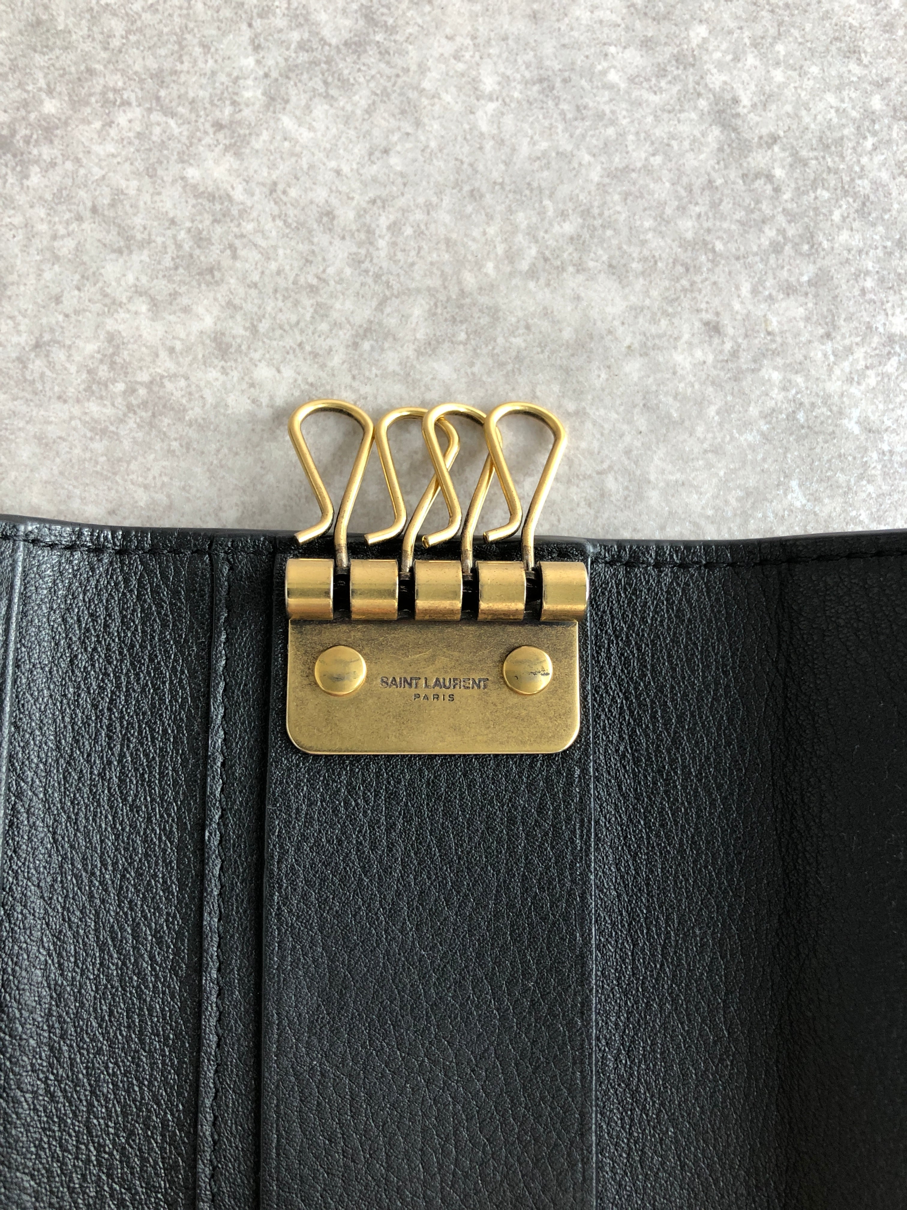Yves Saint Laurent イヴ・サンローラン キーケース ブラック YSL