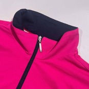 FILA GOLF フィラ ゴルフ 半素 ハーフジップ プルオーバー シャツ L/ピンク メンズ ゴルフ