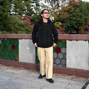 INTERIM(インテリム)キッドモヘア×アルパカ×ウールのクルーネックニット