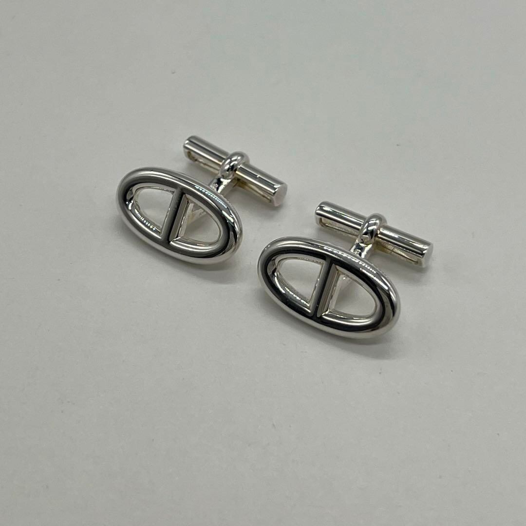 エルメス カフス コンビ カフリンクス シェーヌダンクル シルバー