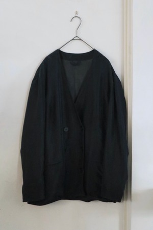 Euro silk collarless double jacket