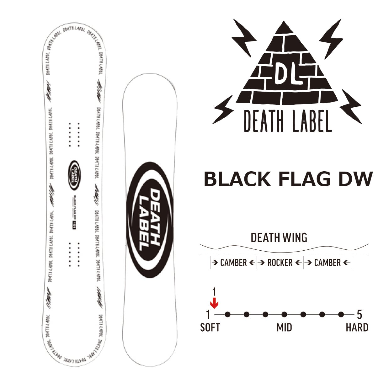 23-24年モデル DEATH LABEL . 『 BLACK FLAG DW 』. デスレーベル ...