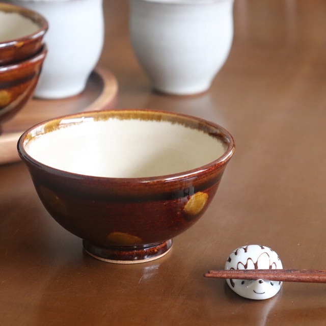 波佐見焼 一龍陶苑 飯碗 小 しのぎ Hasami-yaki Rice Bowl Small #113