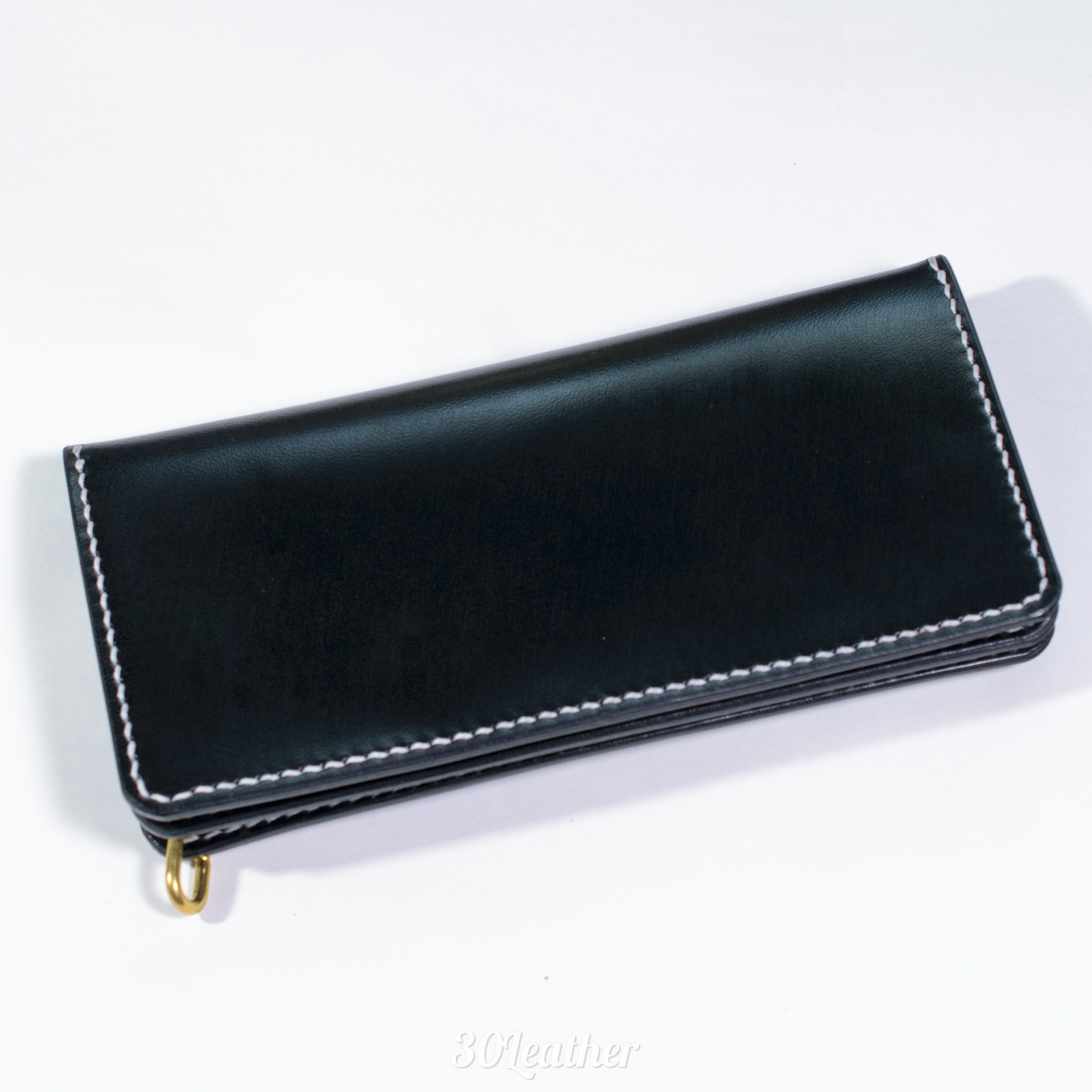 ロングトラッカーウォレット　ブラック×ナチュラル　ツートンカラー　001 IBIZA Black LTW-001 ロングトラッカーウォレット | 30Leather