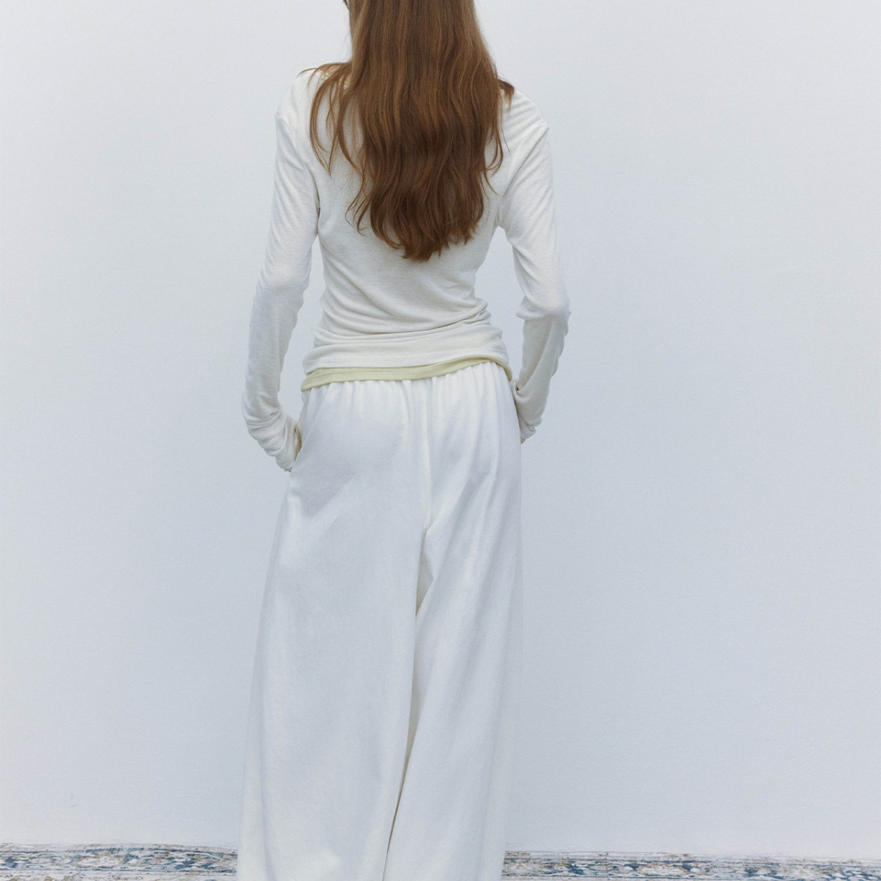 Long Sleeve U-Neck Tops 【8color】 T3485