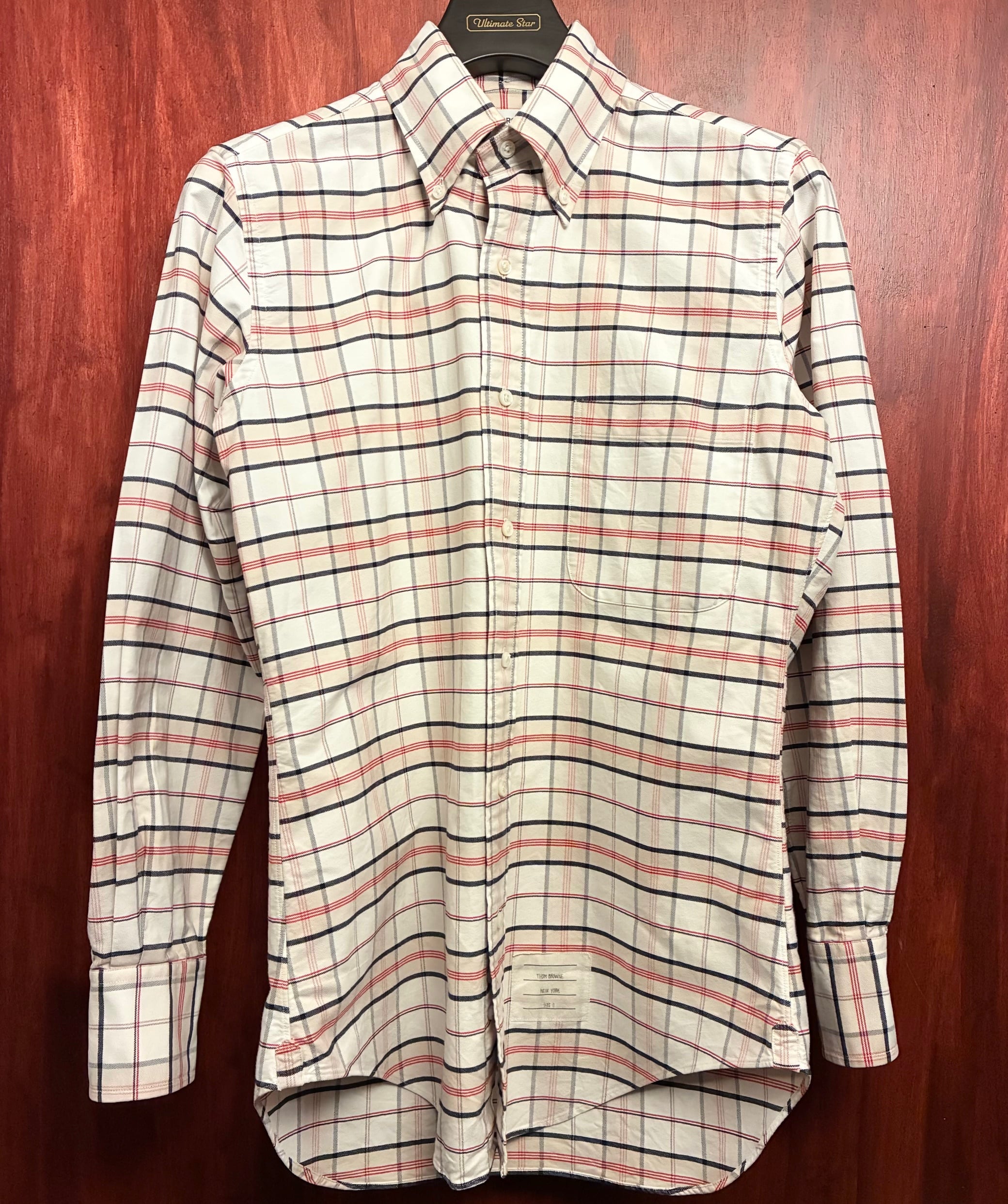 MADE IN USA製 THOM BROWNE チェック柄 長袖ボタンダウン