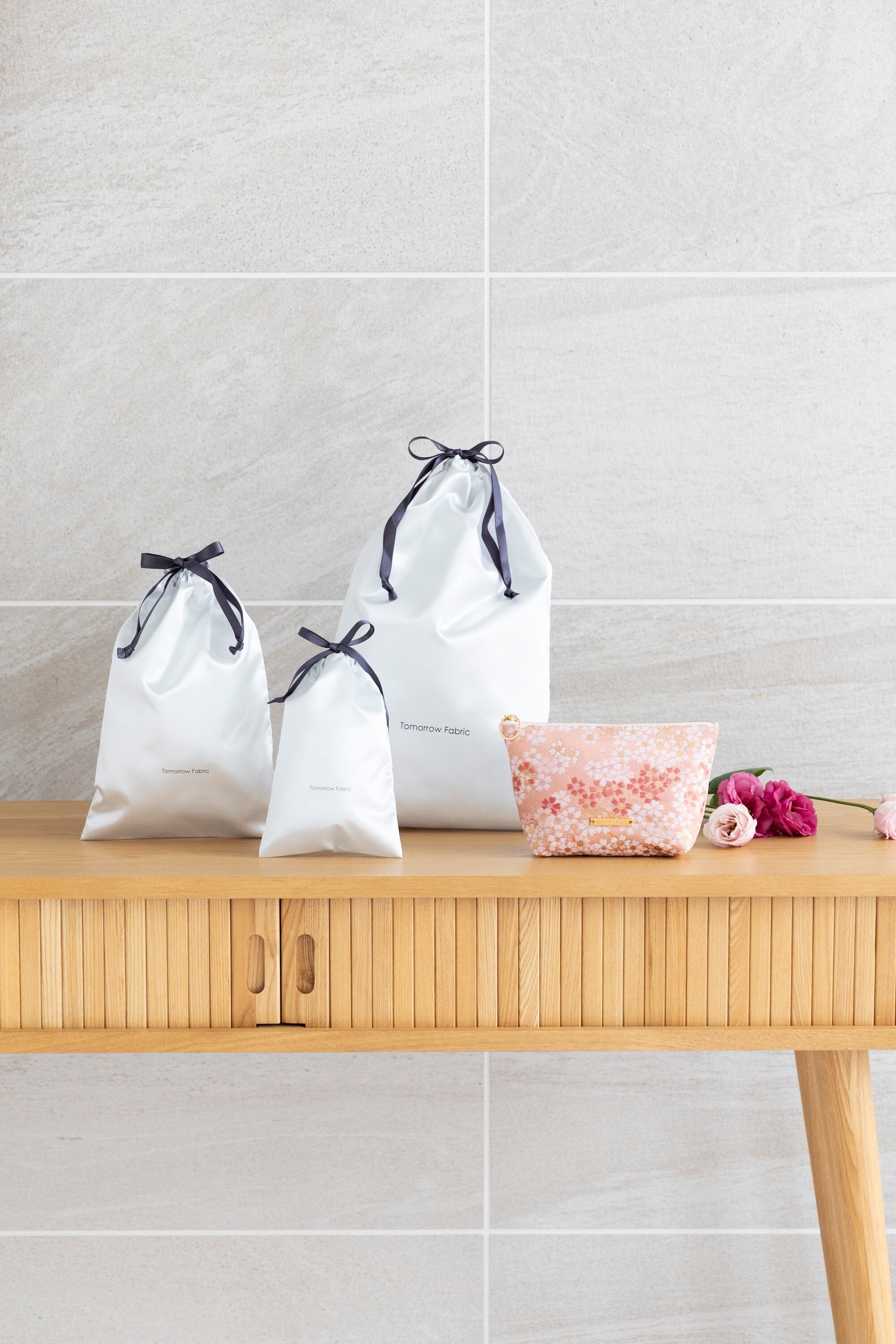 西陣織ポーチL MARBLE / NPL12 | Tomorrow Fabric