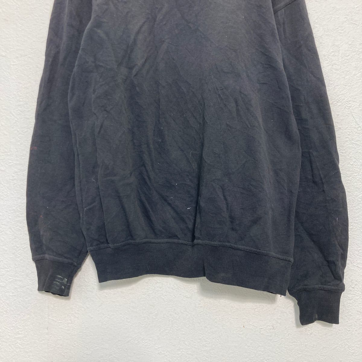 match it 無地 スウェット トレーナー S ブラック シンプル 裏起毛