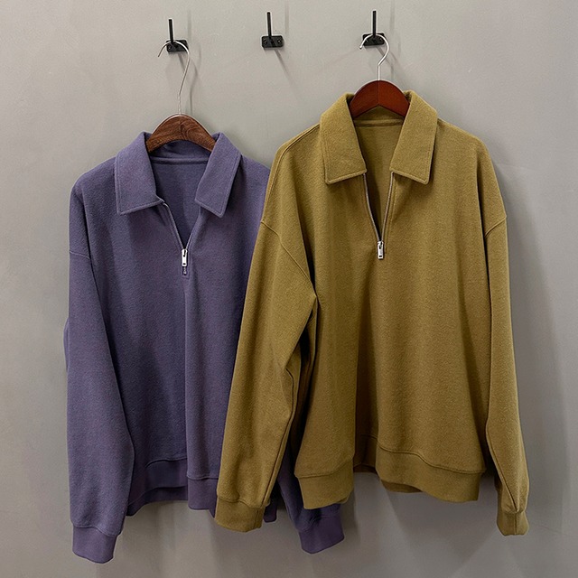 Nuance color half-zip sweat S1737