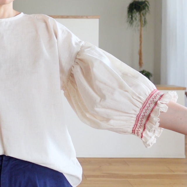smocking shirt キナリ