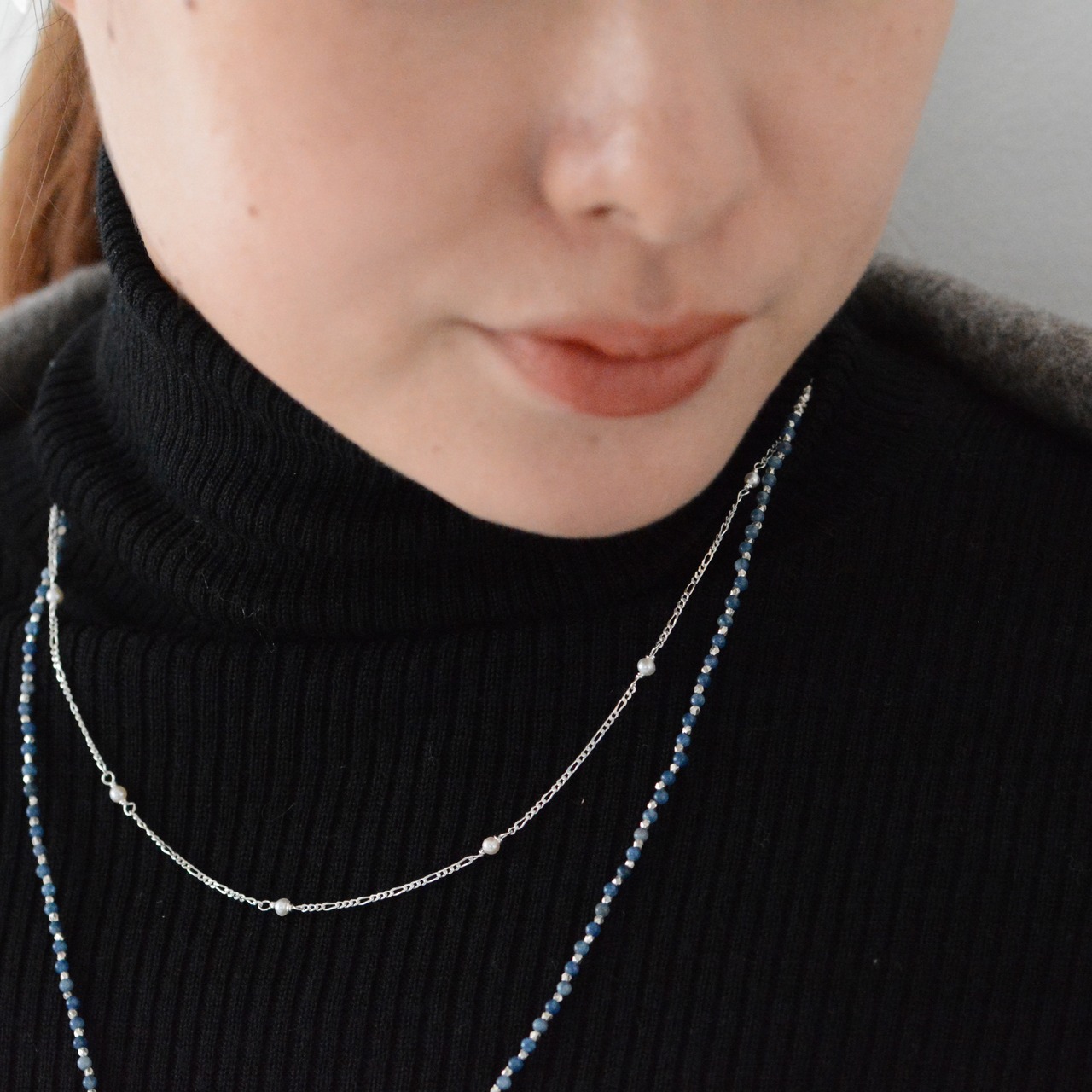 rhythmネックレス　ネイビー（S）