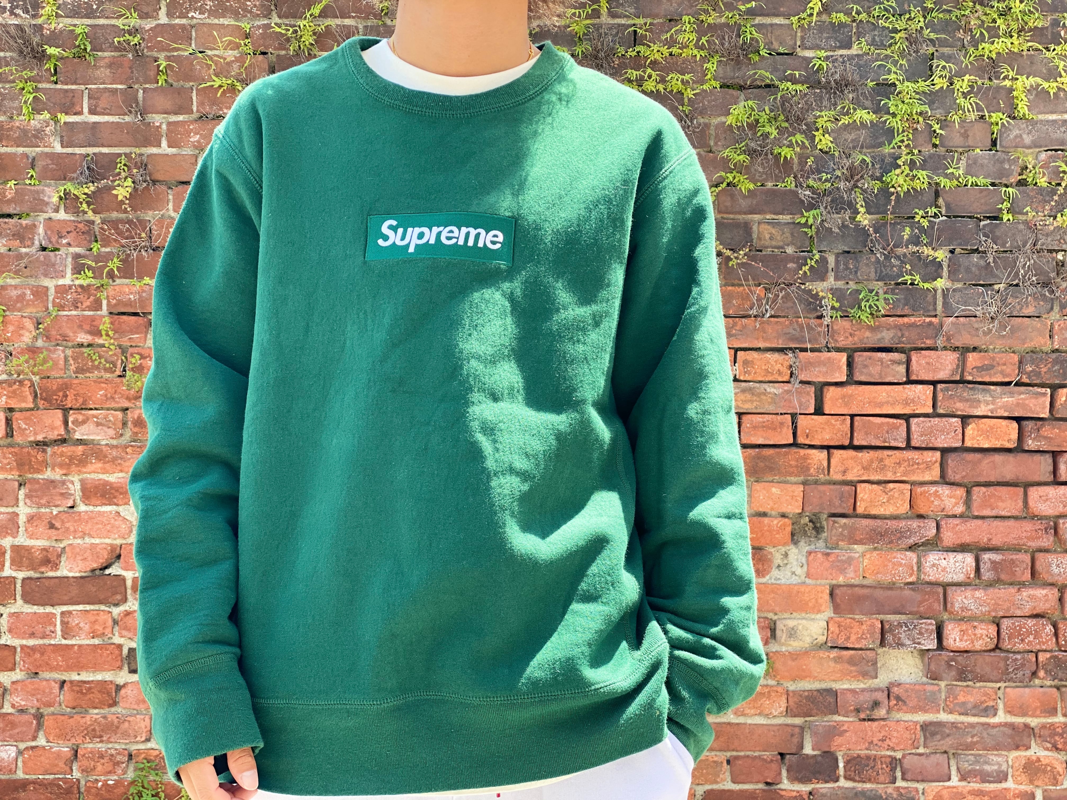 Supreme 18AW BOXLOGO CREWNECK GREEN MEDIUM 250JE6218 | BRAND  