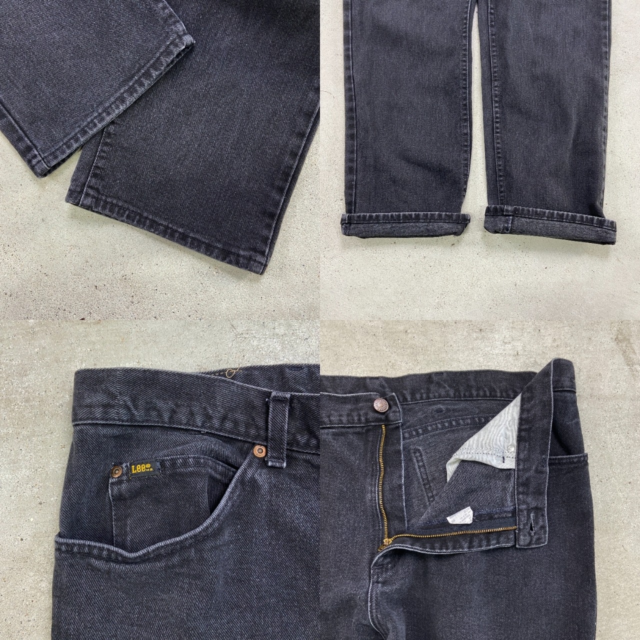 90年代 USA製 Lee リー 200-8908 ブラックデニムパンツ テーパード 