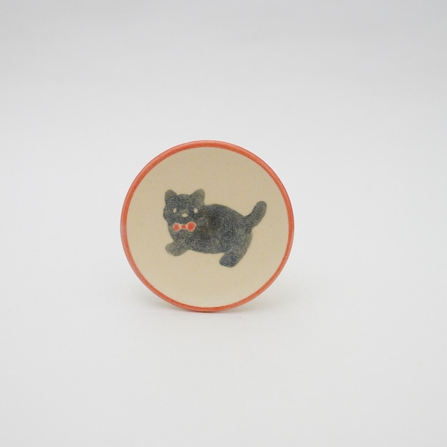 【futabacco】黒猫の豆皿　6-B