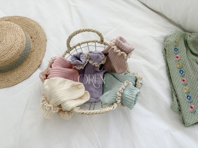 【取寄】oren|lace ankle socks set|レースショートソックスセット|2호-6호||26 spring