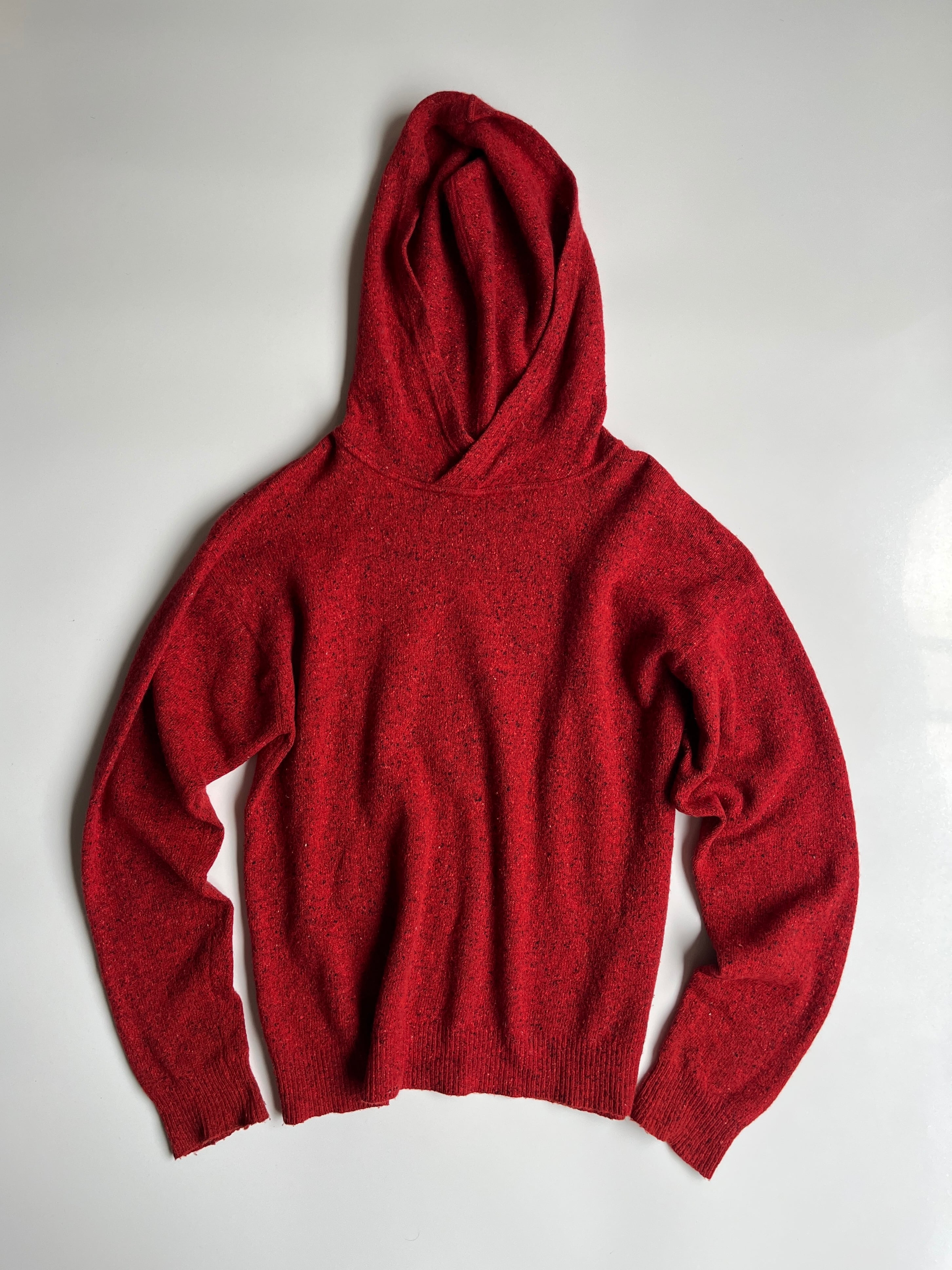 ケンゾー KENZO PARIS ウールアンゴラ ニット プルオーバー パーカー薄手 |レッド|F|古着 日本製 1980〜90年代