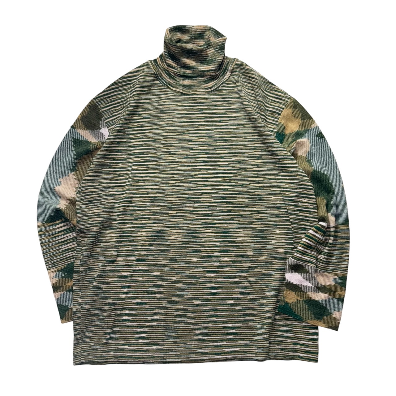 MISSONI sleeves switching turtle neck knit