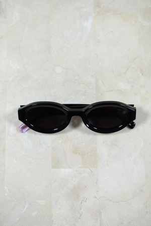 【FETICO】BLANC OVAL TELEVISION-CUT SUNGLASSES - black -