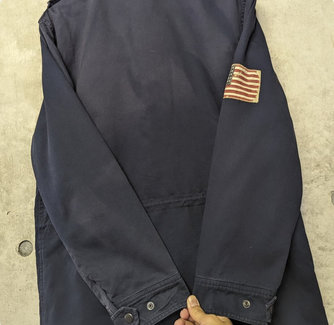 90s　ラルフローレン　ミリタリージャケット　M65　ドローコード　茄子紺　M ralph lauren m65 jacket 小岩店 | What'z up