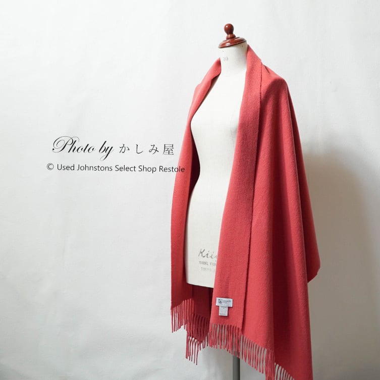 ジョンストンズ カシミヤ大判ストール ROSE WA000056 SE0400 国内正規