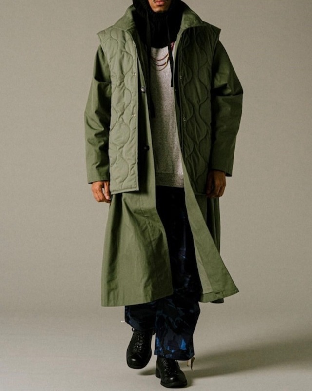 Stand collar trench coat | AMBERGLEAM