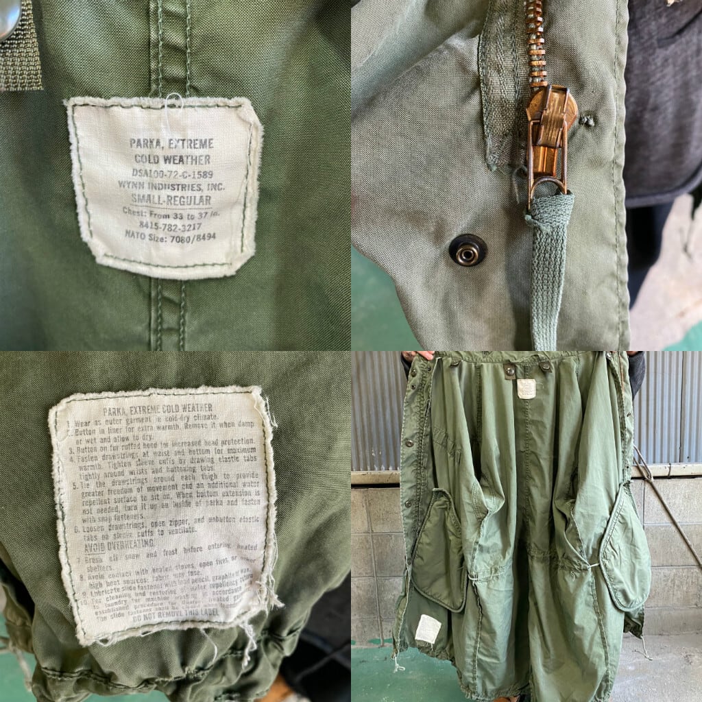 極美 M 焼き付き 1972年 米軍実物 M-65 モッズコート ライナー付き 86