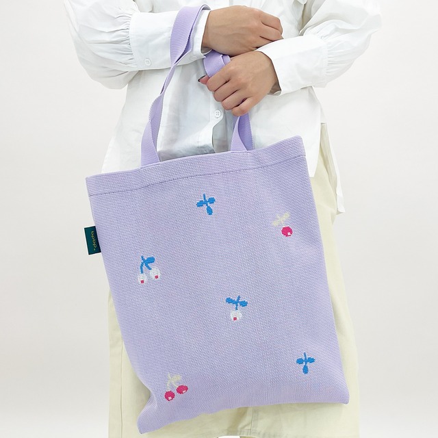 【Aiko Fukawa】布川愛子 KNIT TOTE BAG  付け襟の猫 ニットトートバッグ