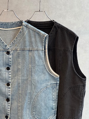 over size denim vest