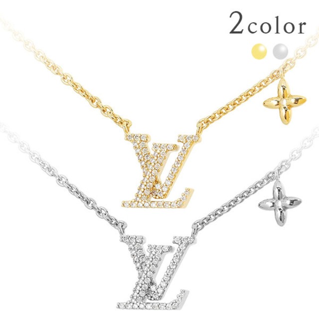 New LOUIS VUITTON ルイヴィトン ネックレス LV アイコニック メタル ストラス ゴールド シルバー M00596 M02751 ペンダント アクセサリー 小物 新品