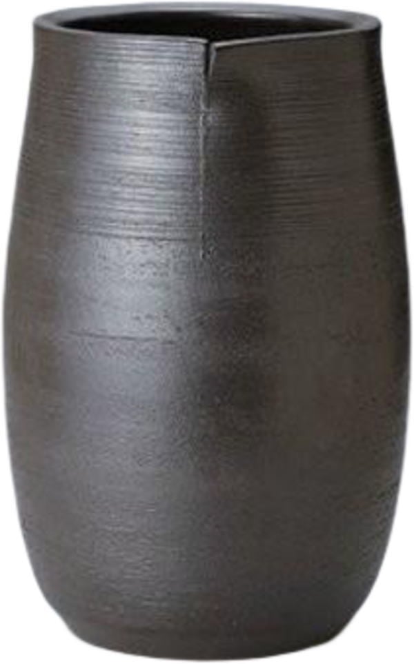 黒釉傘立 （信楽焼き・陶器・傘立て・梅雨・雨・玄関・収納