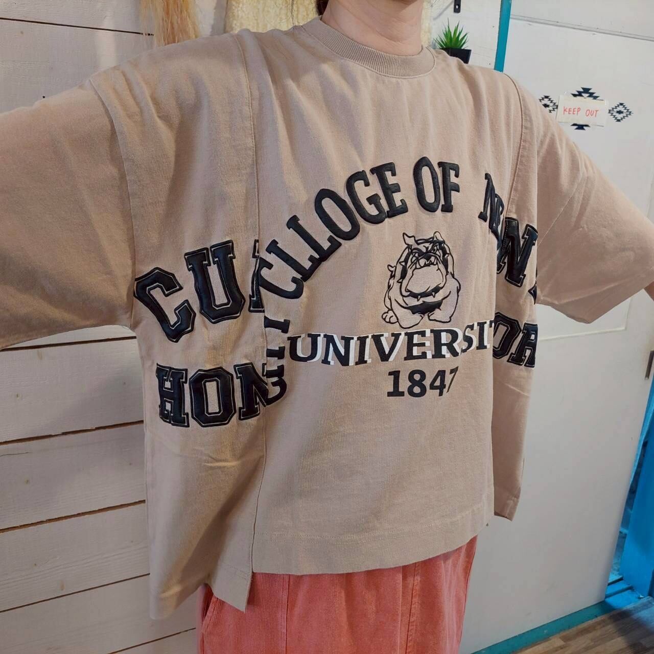 『People's』2757  パウダー天竺パウダーパネルTシャツ