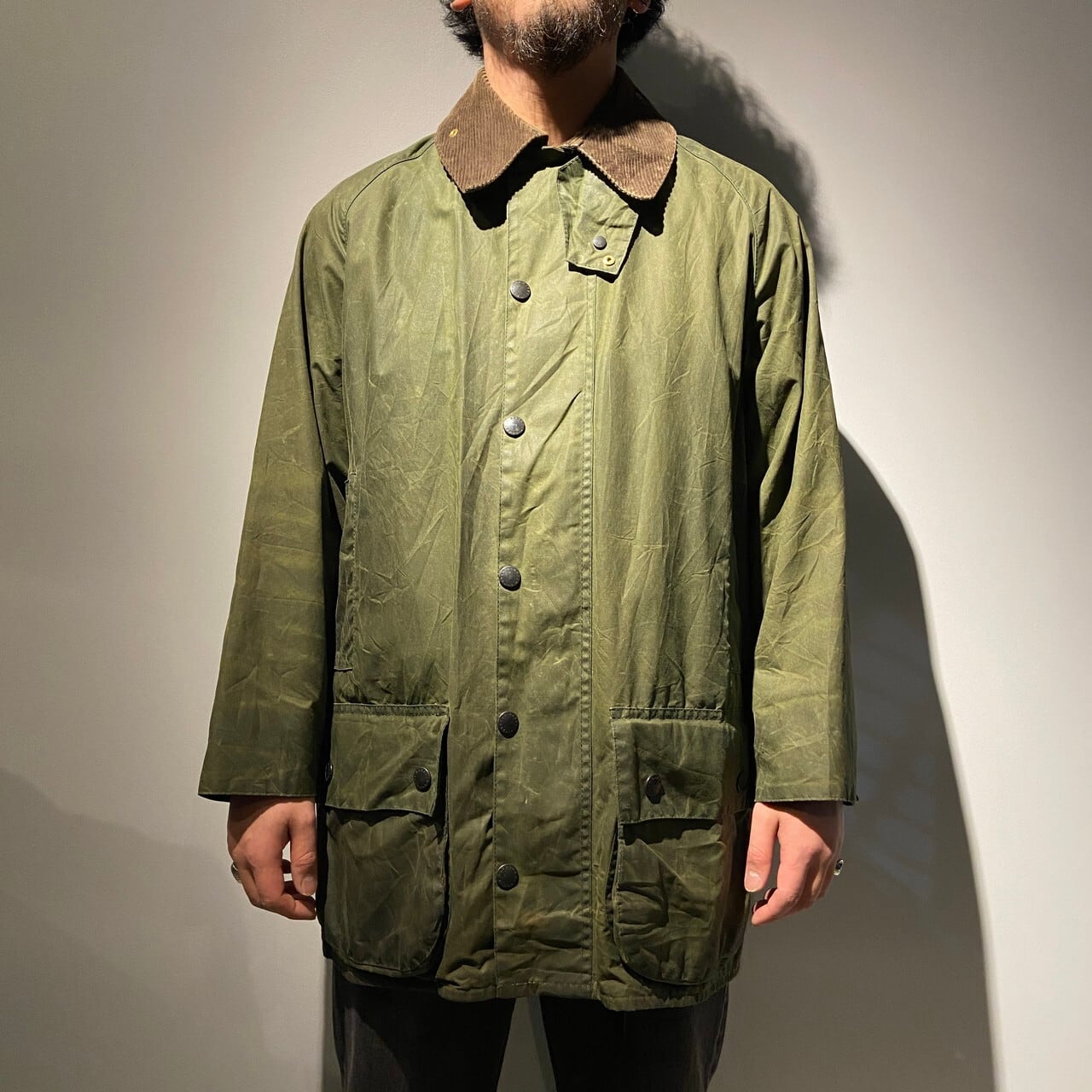 80〜90年代 ビンテージ 旧3ワラント Barbour バブアー BEAUFORT ビュー 