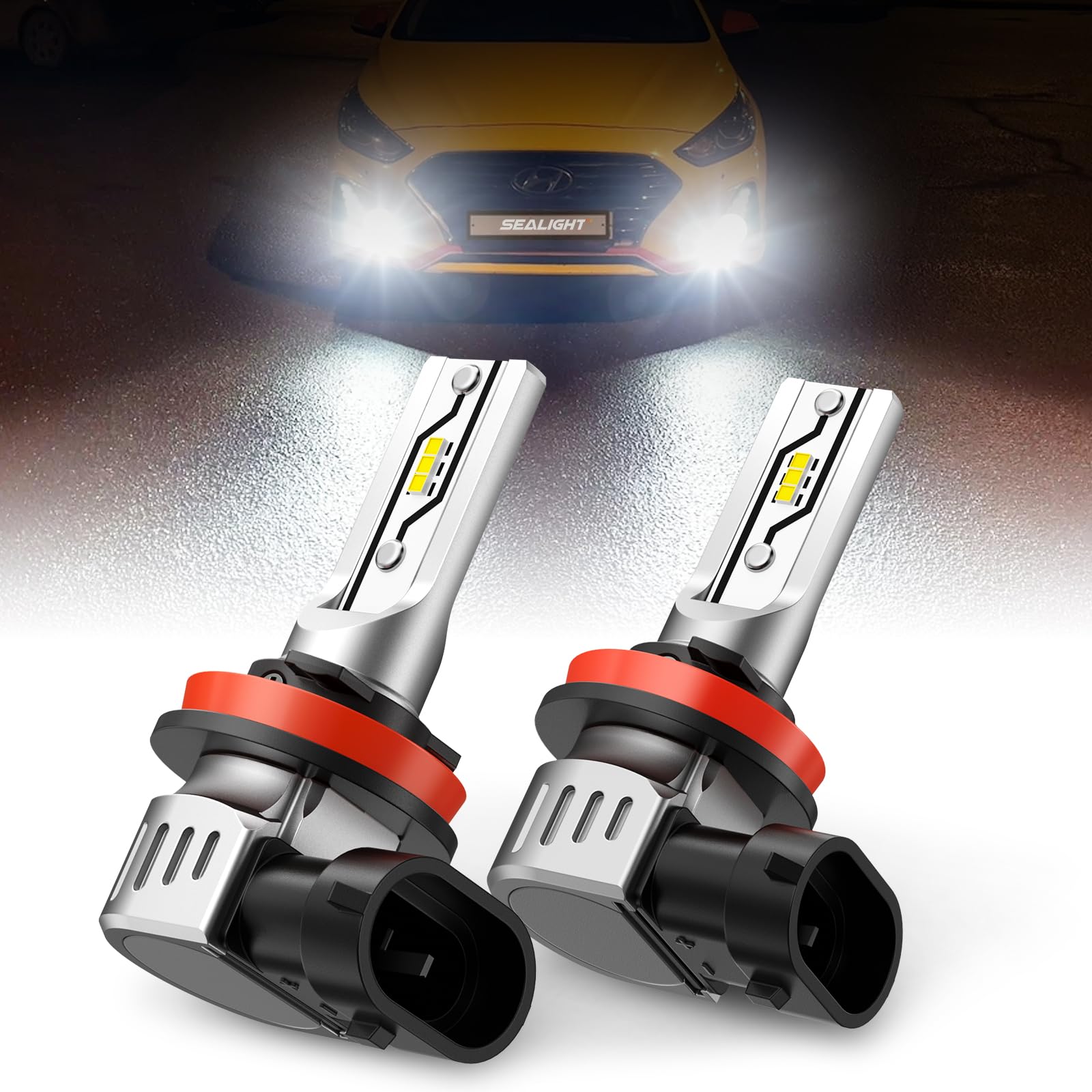 HID屋 フォグランプ LED H8 H11 H16 10200lm 黄色 車 H11 H8 ライト