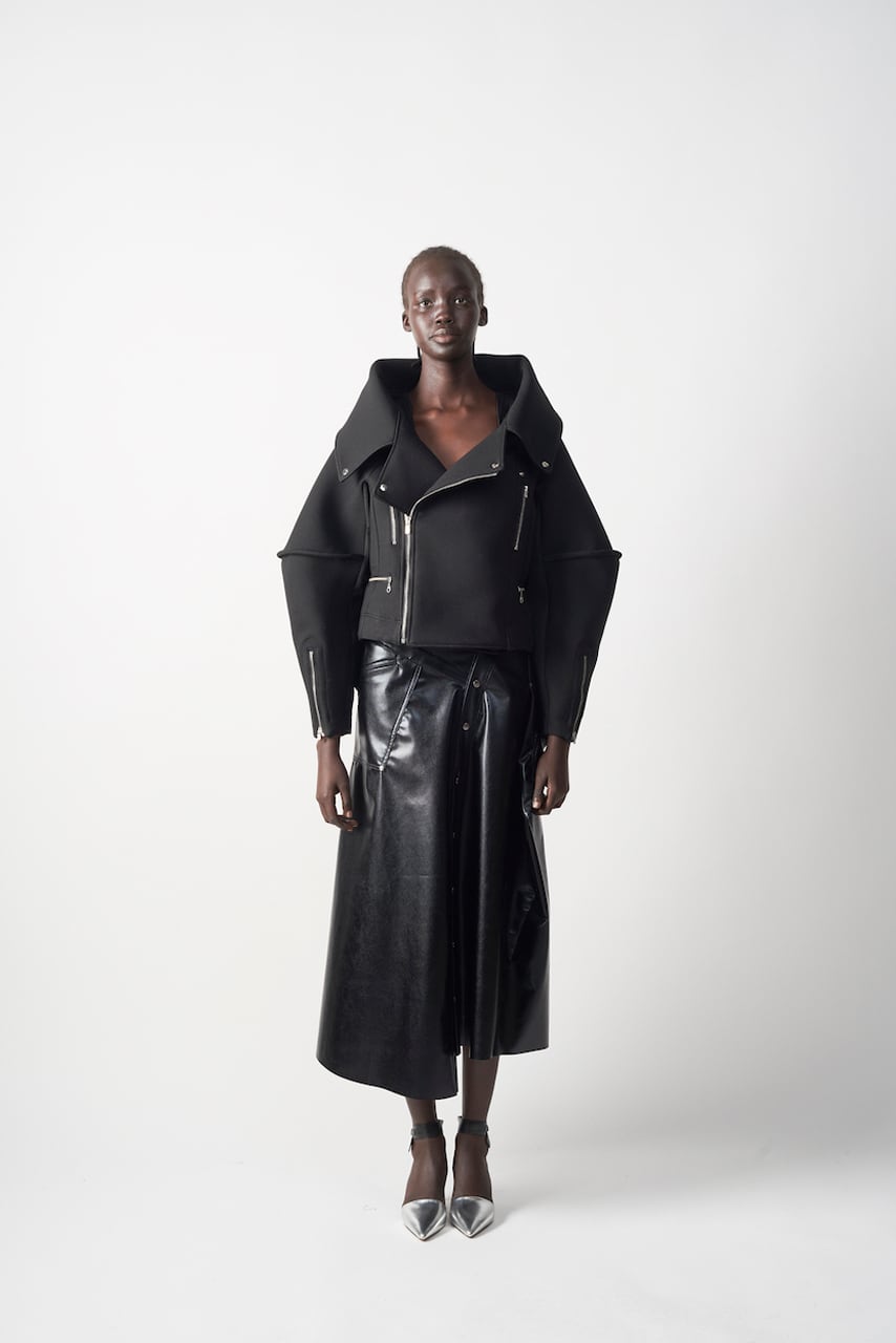 Bonotto SCUBA ダブルクロス ライダースジャケット ブラック