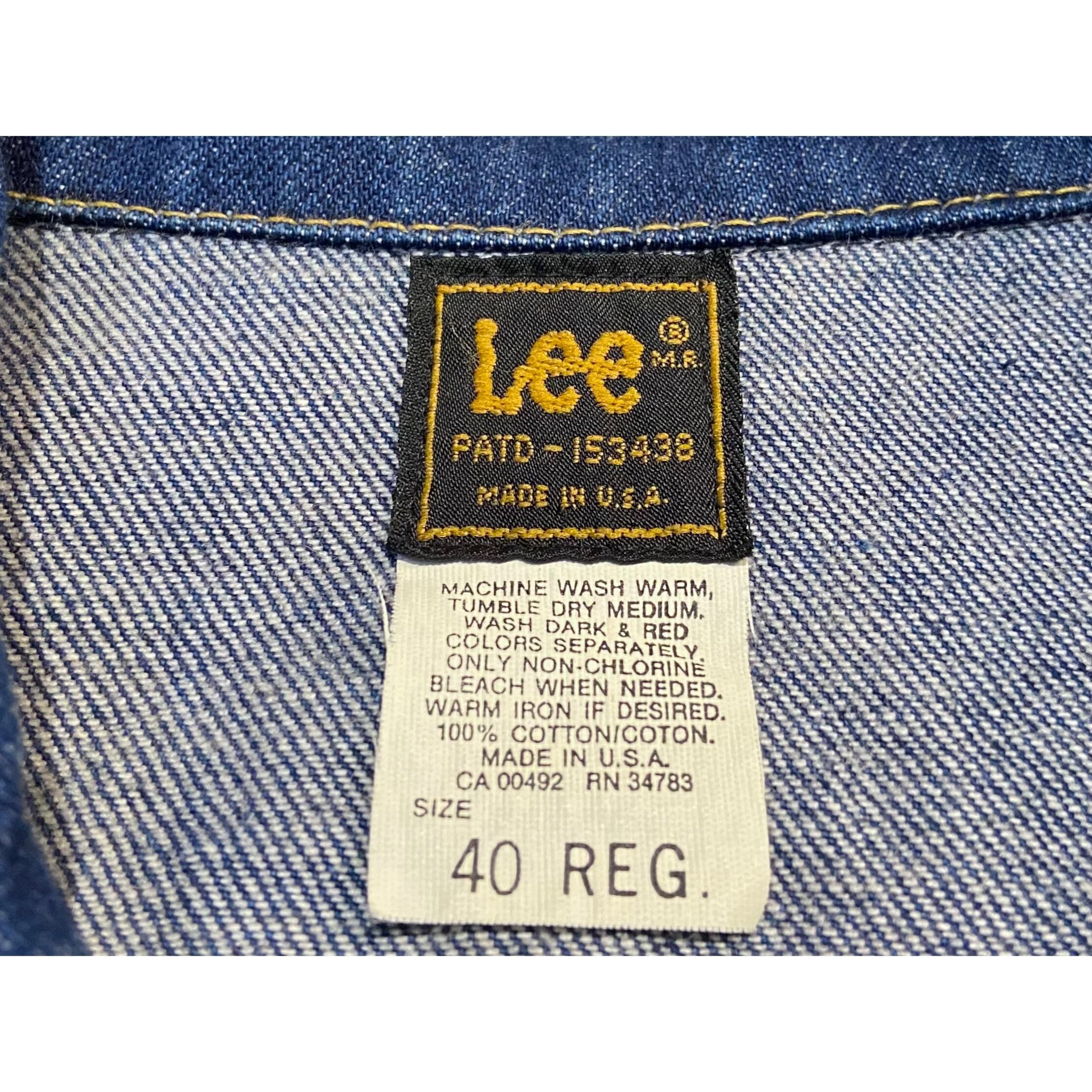 80s Lee リー 220J デニムジャケット【40】MADE IN USA | BACK 80s Lee リー 220J デニムジャケット【40】MADE IN USA | BACK