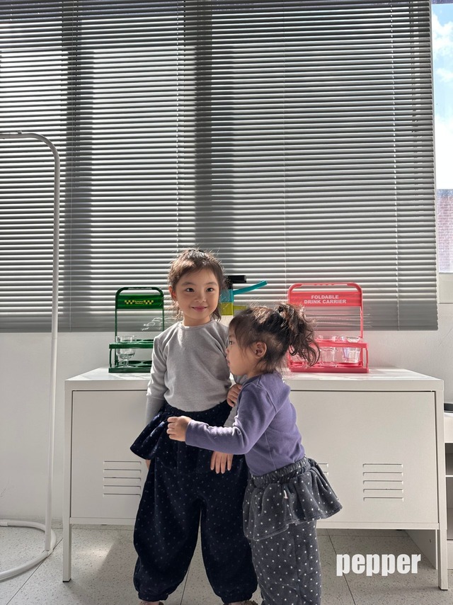 [即納S/M]≪pepper≫plka dot tiered jogger pants 29 gray