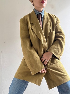80-90s Vintage Linen Oversized Jacket