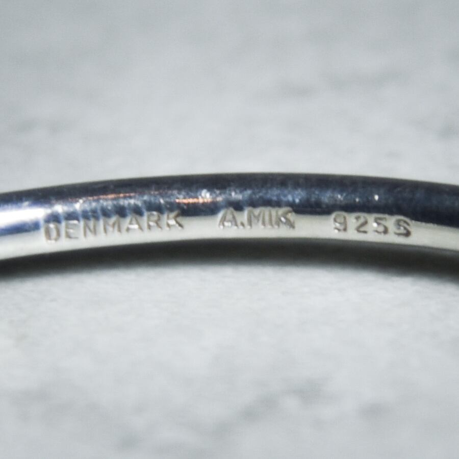70s Denmark Vintage Silver Bangle A.MIK Andreas Mikkelsen
