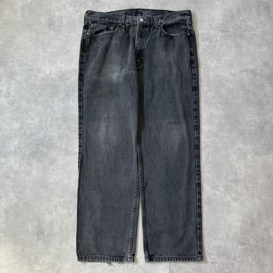 リーバイス550 Levis W38 ブラックデニムボトム 黒 古着 16904