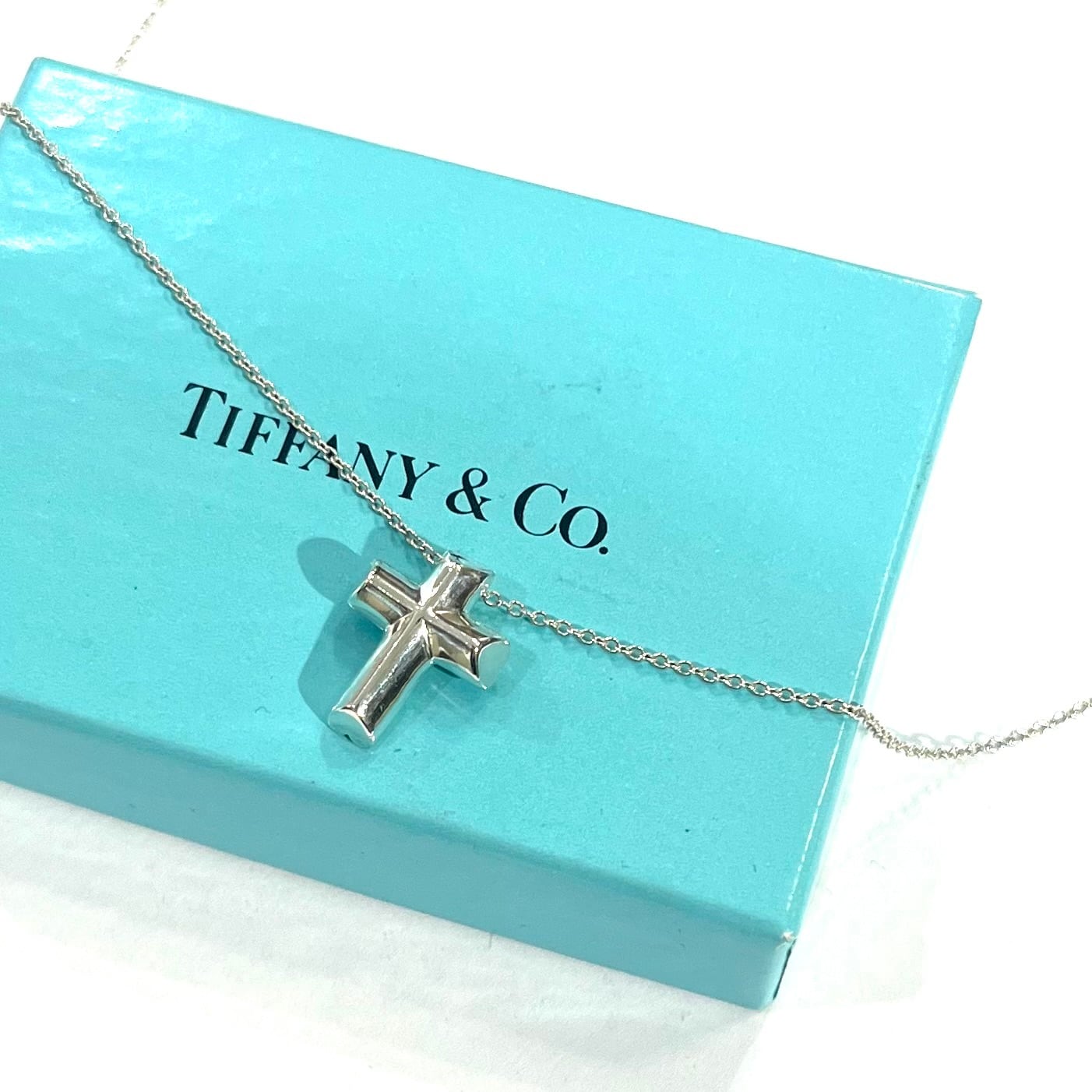 TIFFANY&CO.】2633 テンダネスハート クロスネックレス SV925 41cm