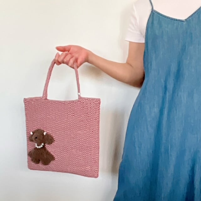 キラキラトートバッグ『Shanti』トイプードル ＝受注製作商品