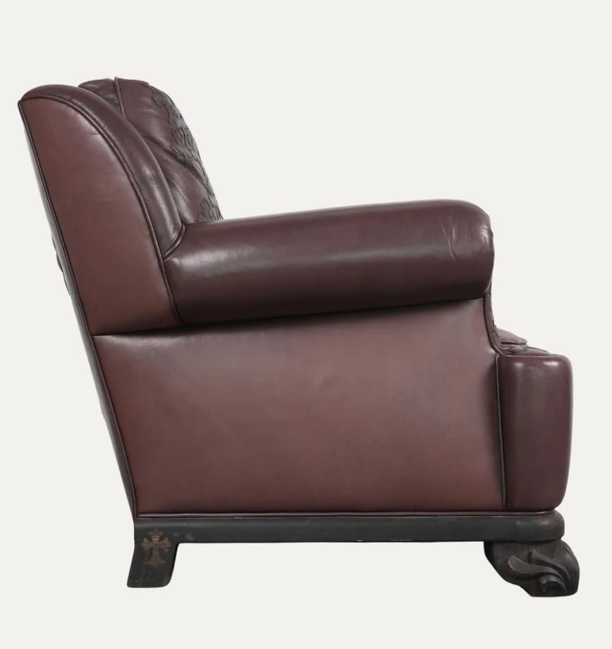 CHROME HEARTS クロムハーツ Leather Cross Patch Lounge Chair